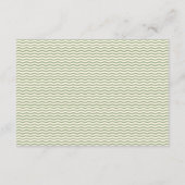 Modern Sage Green Wavy Stripe Wedding Website エンクロージャーカード (裏面)