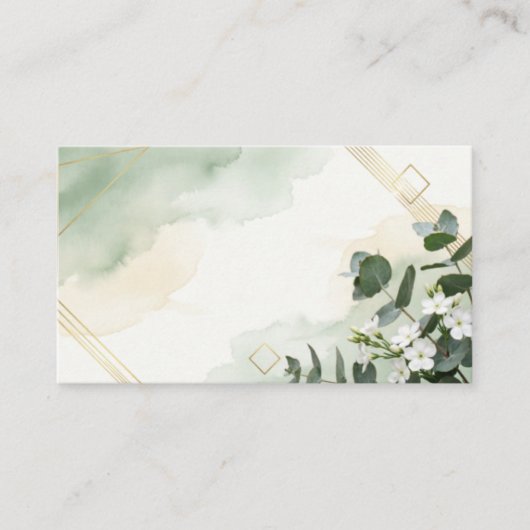 Modern Sage Green Wedding Invitation | Minimalist  エンクロージャーカード (正面)