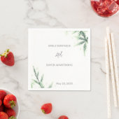Modern Sage Green Wedding Napkins スタンダードカクテルナプキン (インサイチュ)