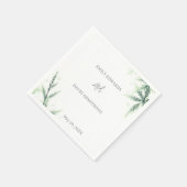 Modern Sage Green Wedding Napkins スタンダードカクテルナプキン (角)
