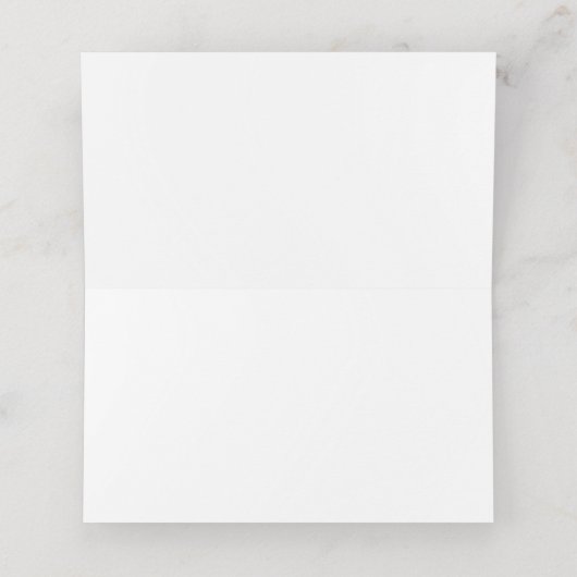 Modern Sage Greenery Botanical Folded Place Card プレイスカード (内部開封)