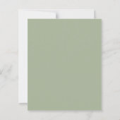 Modern Sage Greenery Budget Wedding Invitation (裏面)