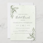 Modern Sage Greenery Chic Bridal Brunch Invite セーブザデート (正面)