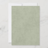 Modern Sage Greenery Chic Bridal Luncheon Card セーブザデート (裏面)