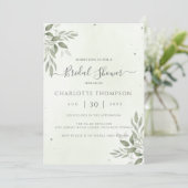 Modern Sage Greenery Chic Bridal Shower Card セーブザデート (スタンド正面)