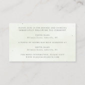 Modern Sage Greenery Details Enclosure Card エンクロージャーカード (裏面)