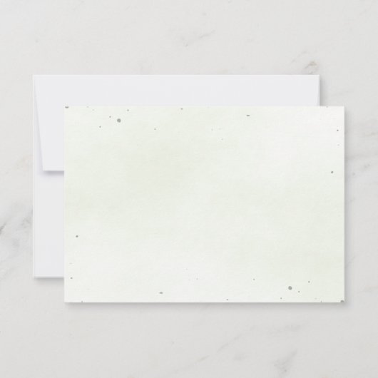 Modern Sage Greenery QR Code Save the Date  セーブザデート (裏面)