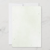 Modern Sage Greenery Wedding Invitation Card セーブザデート (裏面)