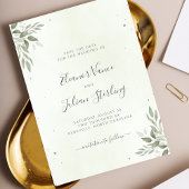Modern Sage Greenery Wedding Save The Date セーブザデート