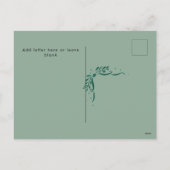 Modern Sage Hand Drawn Bows Christmas Photo シーズンポストカード (裏面)