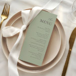 Modern Sage Jade Plum Elegant Wedding Menu メニュー<br><div class="desc">Set the tone for your wedding reception or special event with this timeless and elegant printed menu design. Featuring a sage jade and plum layout with sophisticated script accents, this menu adds a refined touch to your table settings while guiding your guests through a delightful dining experience. Perfect for formal...</div>