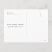 Modern Sage Poinsettia Holiday Photo Postcard シーズンポストカード (裏面)