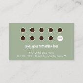 Modern Sage Unique Art Coffee Shop Rewards ロイヤリティカード (裏面)