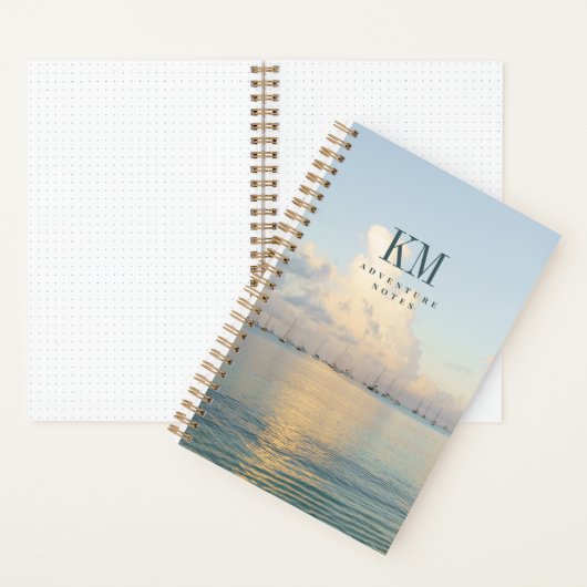 Modern Sailing Adventure Monogram (for men) ノートブック (内側)