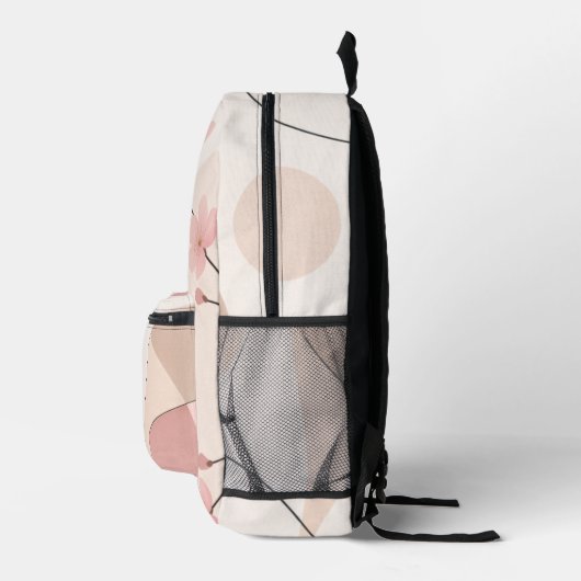Modern Sakura Minimalist Geometric プリントバックパック (右)