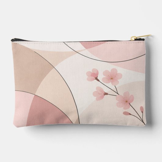 Modern Sakura Minimalist Geometric Accessory Pouch アクセサリーポーチ (裏面)