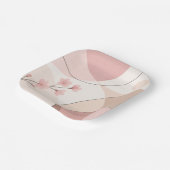 Modern Sakura Minimalist Geometric Paper Plate ペーパープレート (傾斜あり)