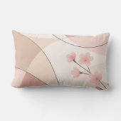 Modern Sakura Minimalist Geometric Pillow ランバークッション (裏面)