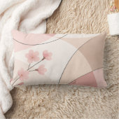 Modern Sakura Minimalist Geometric Pillow ランバークッション (ブランケット)
