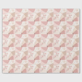 Modern Sakura Minimalist Geometric Wrapping Paper ラッピングペーパー (フラット)