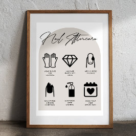 Modern Salon Nail Aftercare Poster ポスター