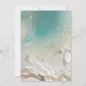 Modern Sand Watercolor Ethereal Shoreline Wedding 招待状 (裏面)