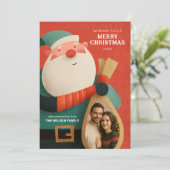 Modern Santa Christmas Card 招待状 (スタンド正面)