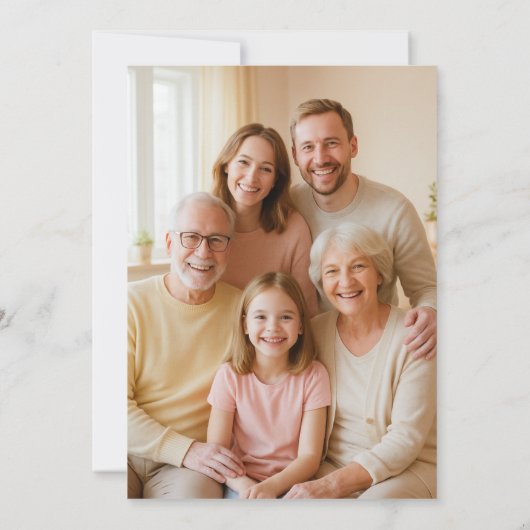 Modern Santa Christmas Greeting 招待状 (裏面)