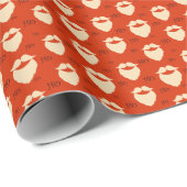 Modern Santa Claus Ho Ho Ho Christmas ラッピングペーパー (ロールコーナー)