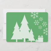 modern santa pine tree family christmas greeting シーズンカード (裏面)