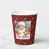 Modern Santa Rudolph Christmas Party Paper Cup  紙コップ (正面)