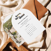 Modern Save the Date | Black white wedding 招待状