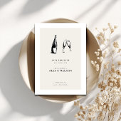 Modern Save the Date - Hand Drawn Wedding 招待状