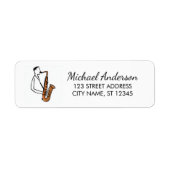Modern Saxophone Music Lover Return Address        ラベル (正面)