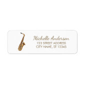 Modern Saxophone Music Lover Return Address        ラベル (正面)