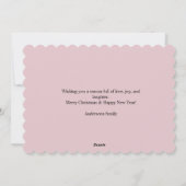 Modern Scallop Photo Christmas Merry Christmas シーズンカード (裏面)