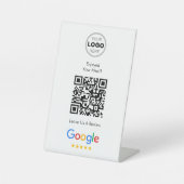 Modern Scan To Review Google QR Code Feedback 台座サイン (正面)