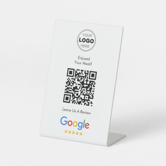 Modern Scan To Review Google QR Code Feedback 台座サイン (正面)