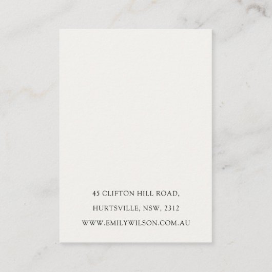 Modern Scandi Christmas Tree Necklace Earring 名刺 (裏面)