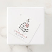 Modern Scandi Minimal Blush Heart Christmas Tree フェイバータグ (インサイチュ)