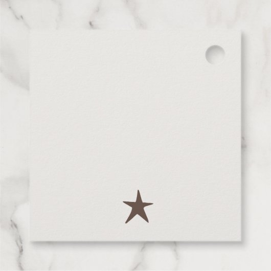 Modern Scandi Minimal Blush Heart Christmas Tree フェイバータグ (裏面)