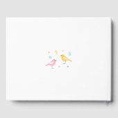 Modern Scandi Pastel Birds Baby Girl Christening ゲストブック (裏面)