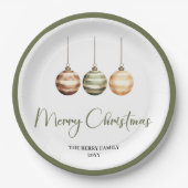 Modern Scandinavian Christmas Custom Dinner Plates ペーパープレート (正面)