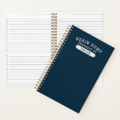 Modern School Brain Dump List Funny Navy Blue ノートブック (内側)