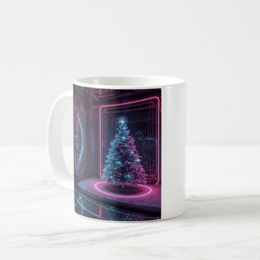 Modern Sci-Fi Holiday Design コーヒーマグカップ (正面左)