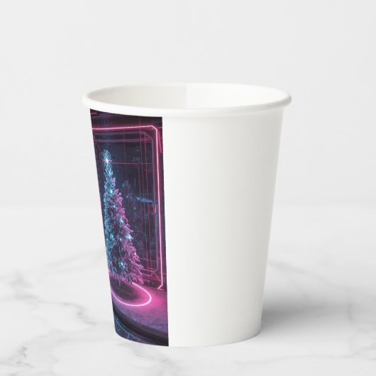 Modern Sci-Fi Holiday Design 紙コップ (左)