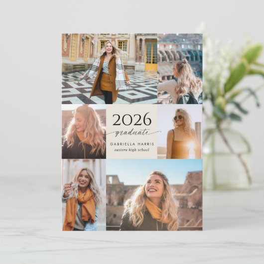 Modern Script 2026 Graduation 招待状 (スタンド正面)