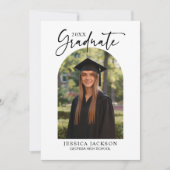 Modern Script 20XX Graduate 5 Photo  招待状 (正面)