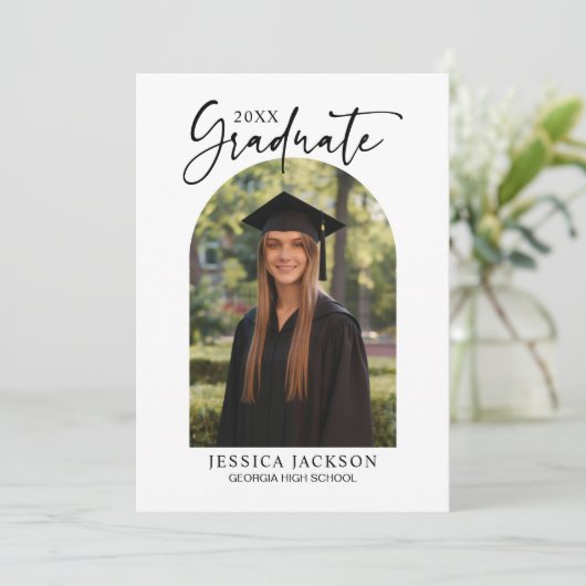 Modern Script 20XX Graduate 5 Photo 招待状 (スタンド正面)