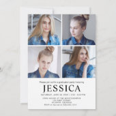 Modern Script 20XX Graduate 5 Photo  招待状 (裏面)